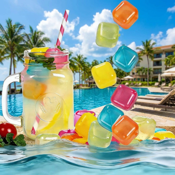 Reusable Shaped Plastic Ice Cubes