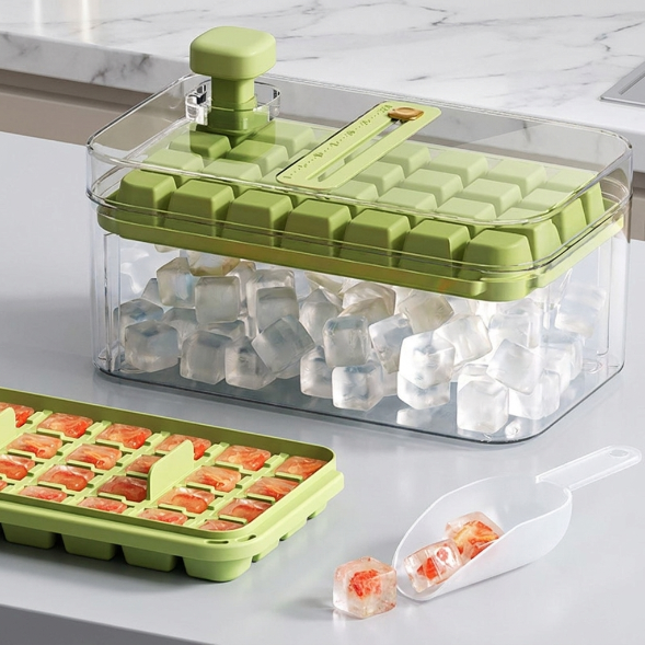 Food Grade Press Ice Tray With Lid