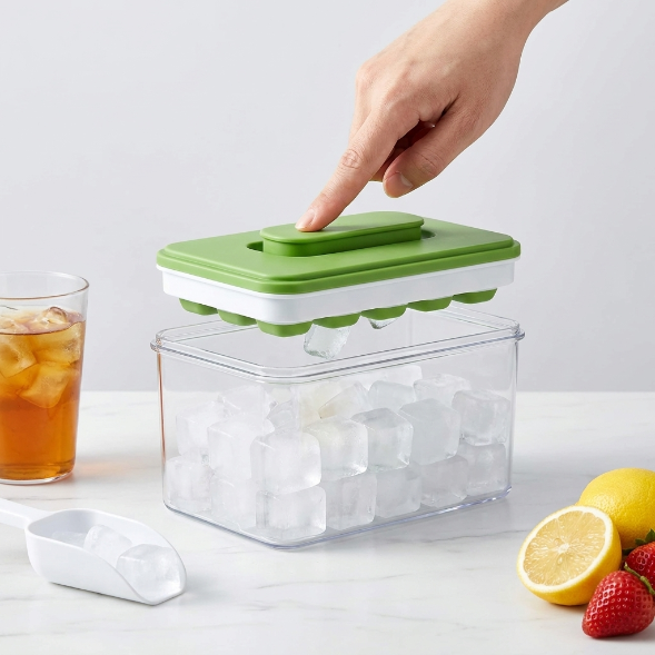 Food Grade Press Ice Tray With Lid