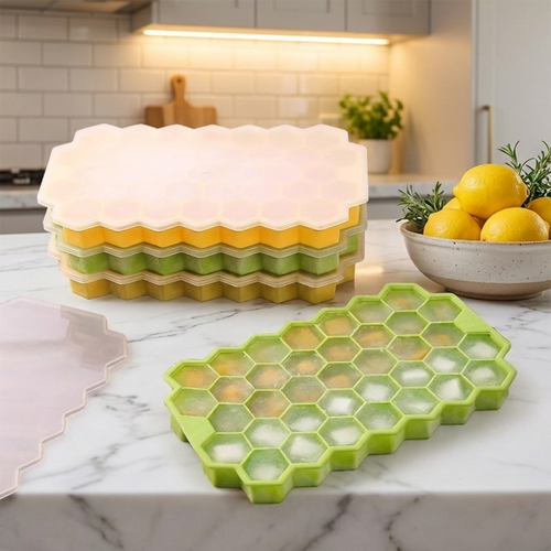 37-Grid Honeycomb Silicone Ice Tray
